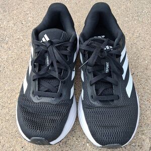 ADIDAS RESPONSE RUNNING SHOES WOMEN'S SIZE 7 BLACK WHITE SNEAKERS ATHLETIC GYM